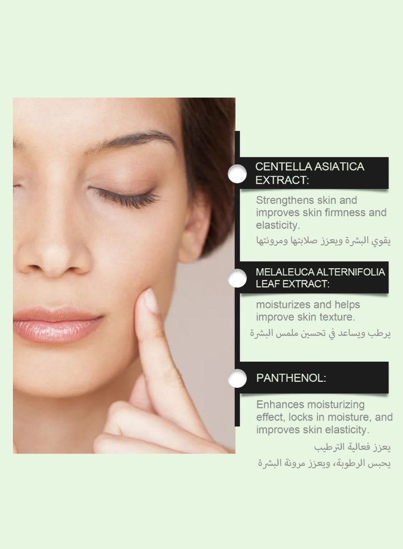 OUHOE Centella Toner 100ml - Centella Asiatica & Tea Tree Soothing Toner for Face, Hydrating & Repairing Calming Toner, Alcohol-Free Moisturizer for Sensitive Skin, Korean Skin Care - Daily Facial Toner for Oily/Dull/Rough Skin - Mild & Non-Greasy Formula - Image 5